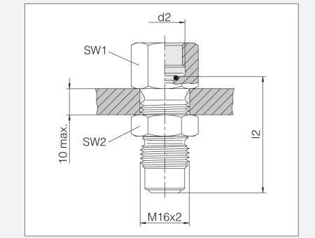 壓力表接頭  用于穿板式以及測量軟管